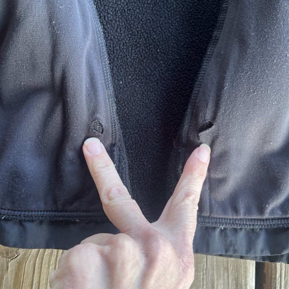 North Face Polartec Denali Women's Medium Black Full Zip Jacket FLAW - Picture 8 of 13
